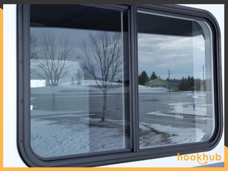 Dual-pane windows in a 4-season travel trailer