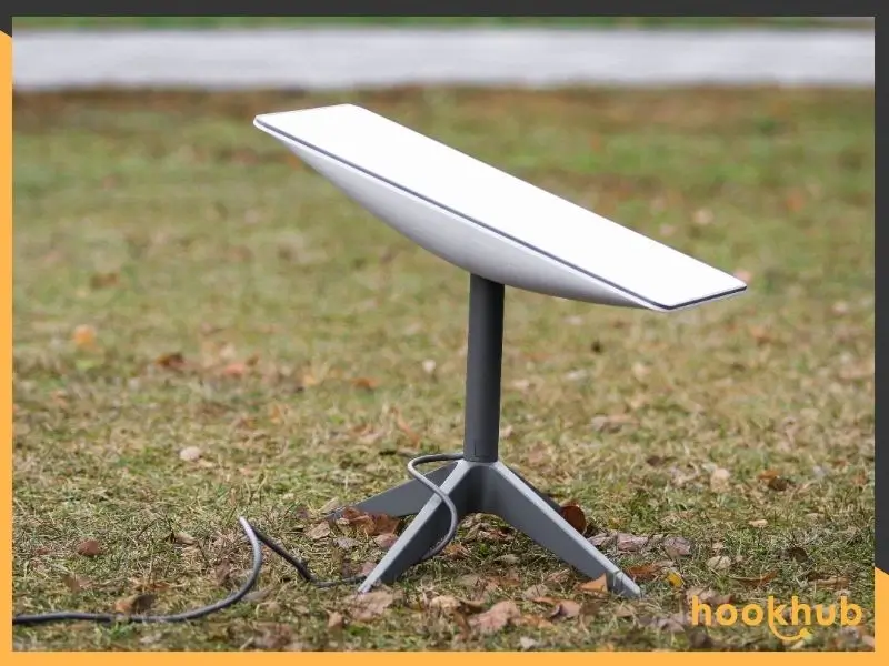 Portable satellite dish for internet connectivity