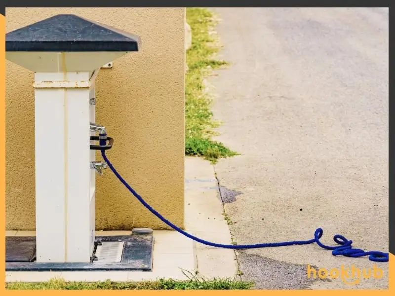 A potable water refilling station for RV fresh water tank