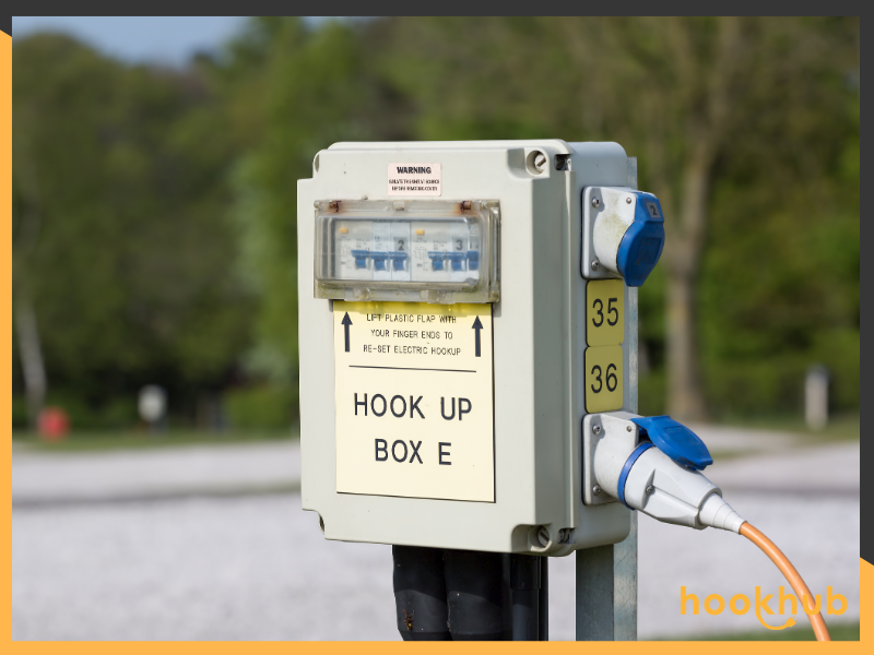 RV electrical hookup station