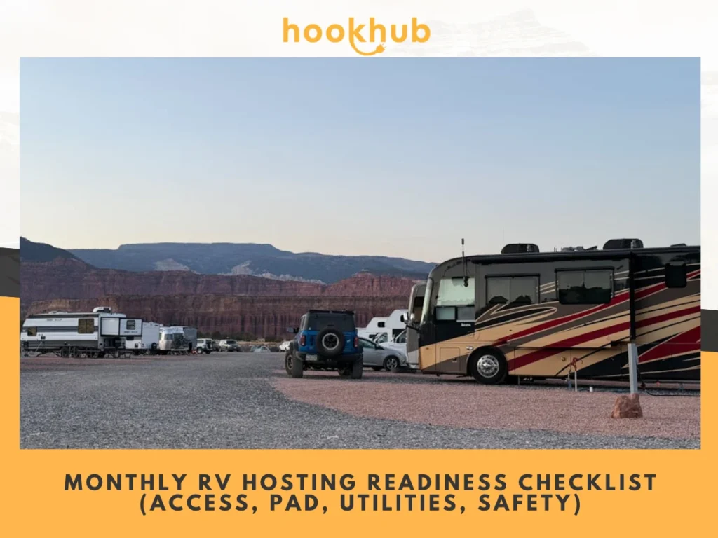 Monthly RV Hosting Readiness Checklist (Access, Pad, Utilities, Safety)