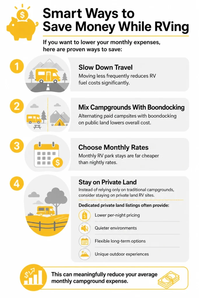 smart ways to save money while rving