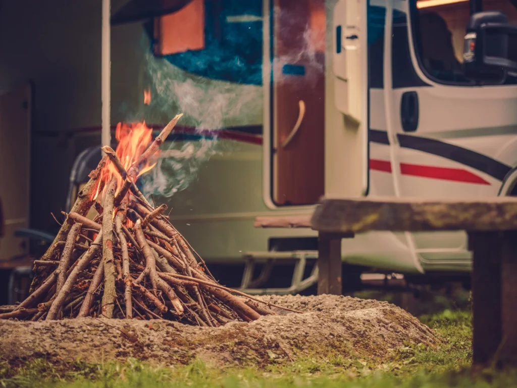 rv parking campfire