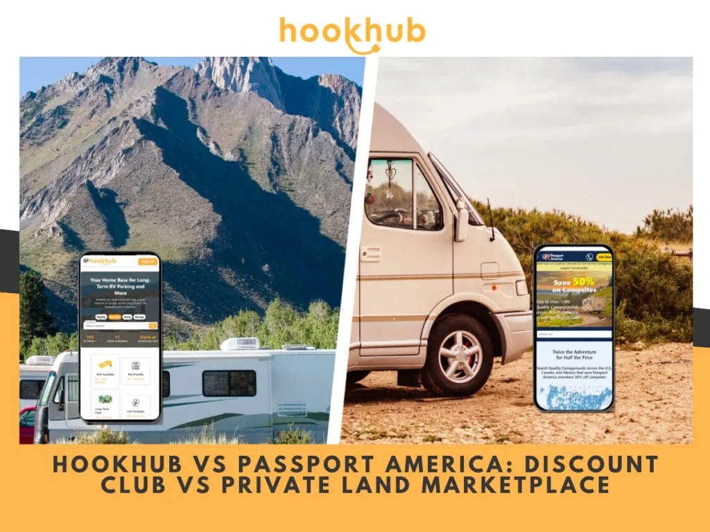 Hookhub vs Passport America Discount Club vs Private Land Marketplace