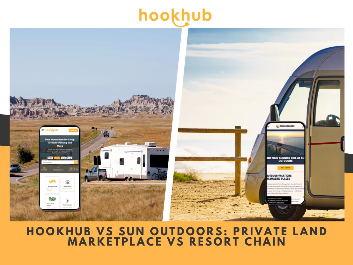 Hookhub vs Sun Outdoors-Private Land Marketplace vs Resort Chain