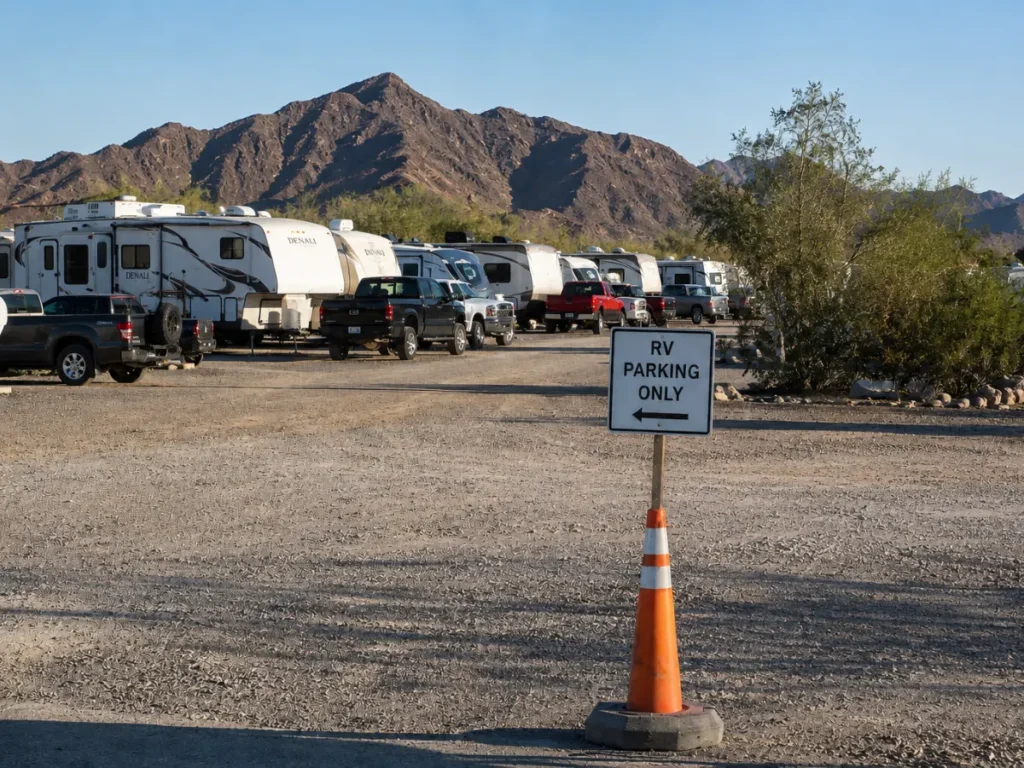 Why RV Parking Near Quartzsite Gets Complicated in Winter